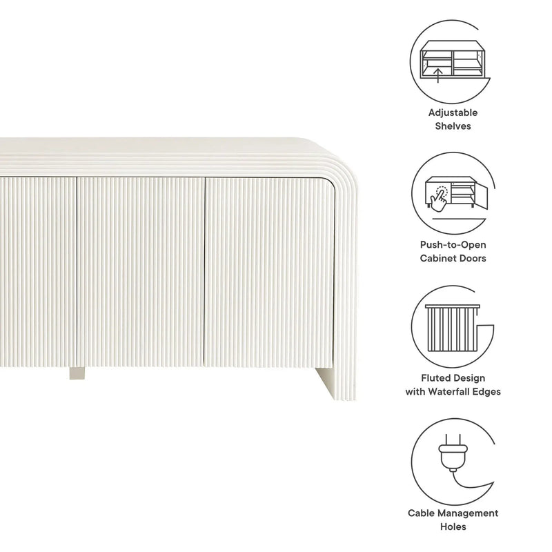 Waterflute 70" Fluted Sideboard Cabinet by Modway by HouseOfZazla