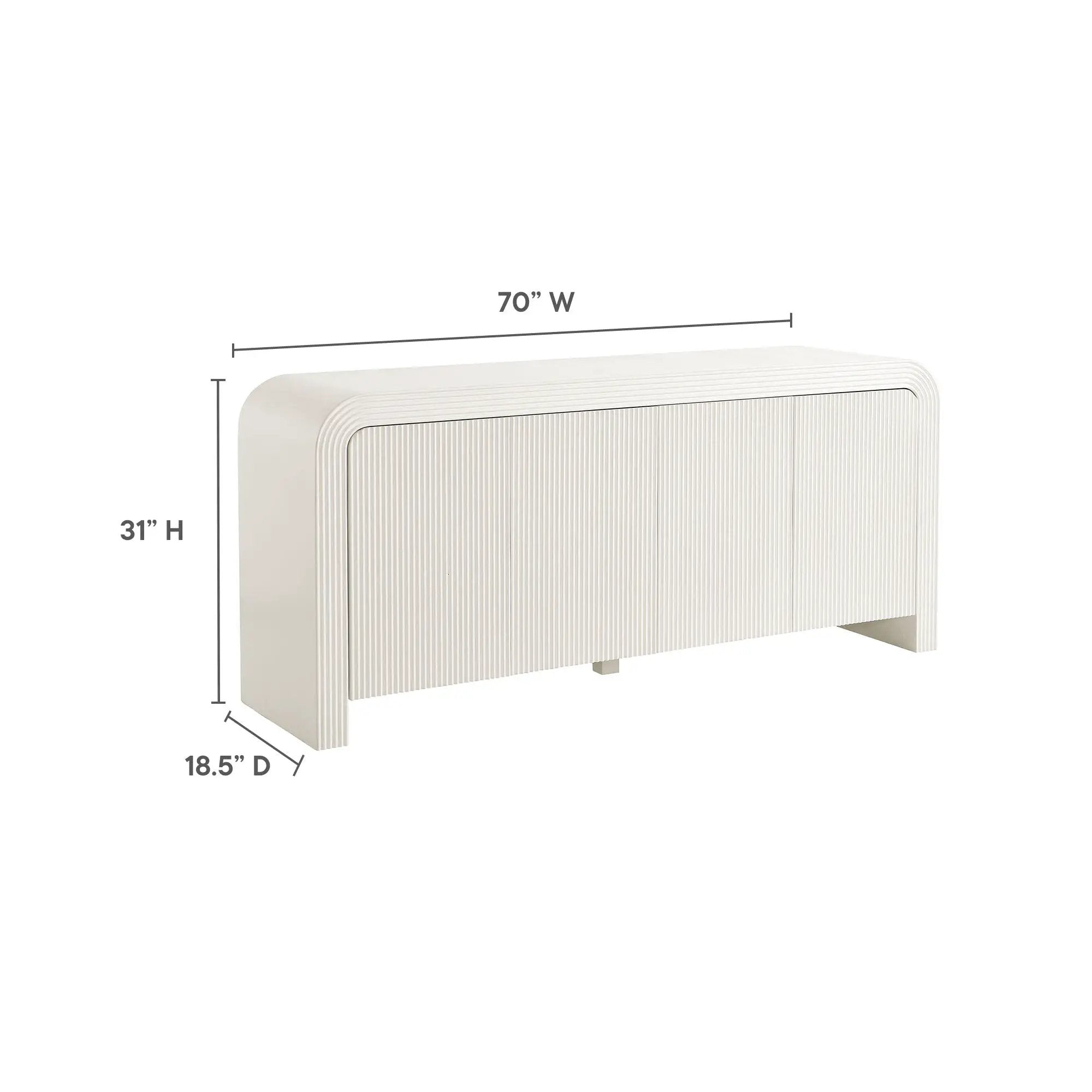 Waterflute 70" Fluted Sideboard Cabinet by Modway by HouseOfZazla