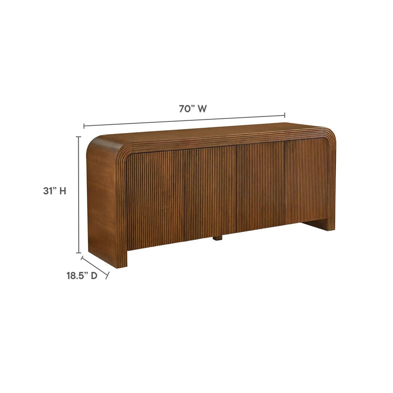 Waterflute 70" Fluted Sideboard Cabinet by Modway by HouseOfZazla