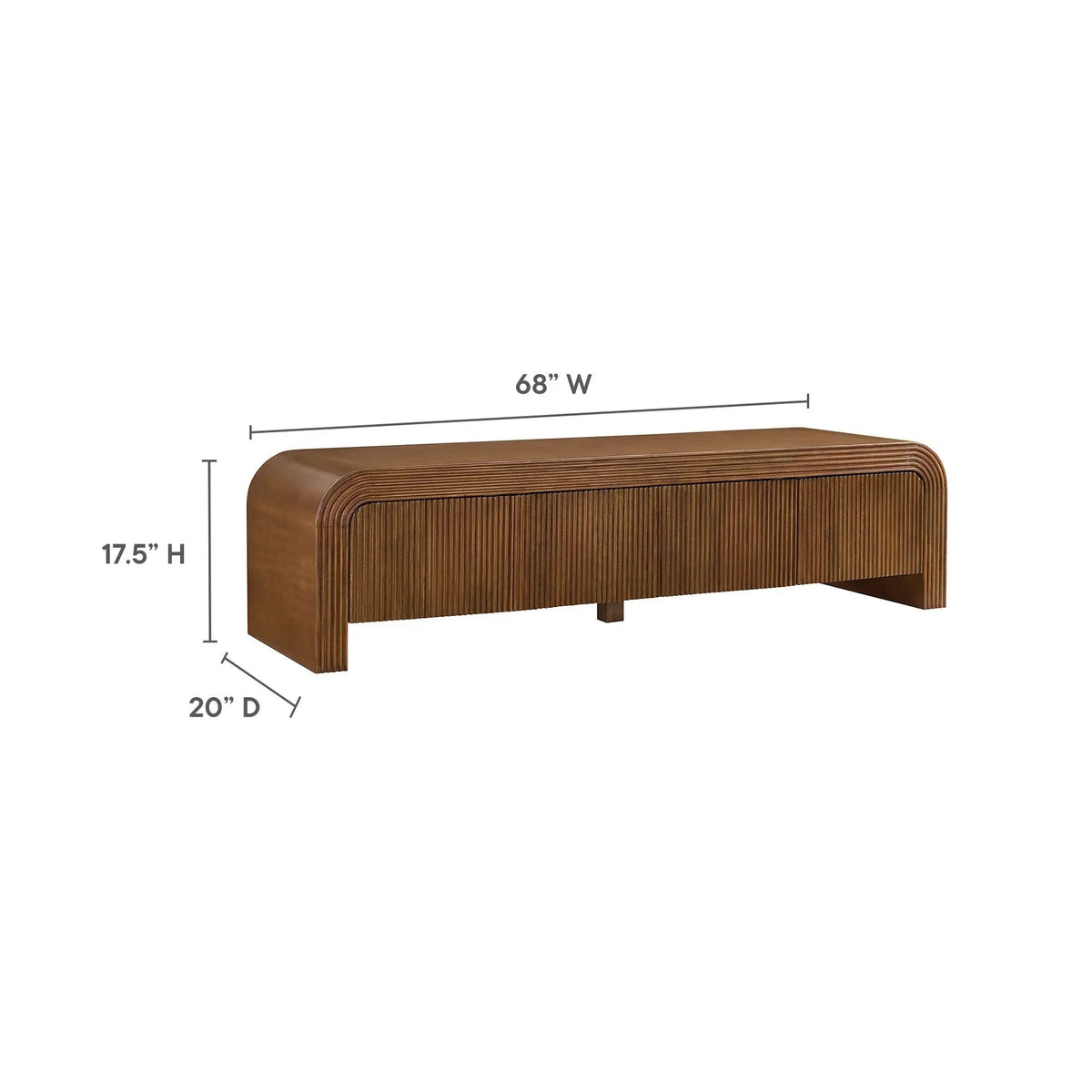 Waterflute 68" Fluted TV Stand by Modway by HouseOfZazla