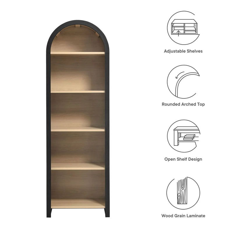 Evie Arched Narrow Bookcase Display Cabinet by Modway by HouseOfZazla