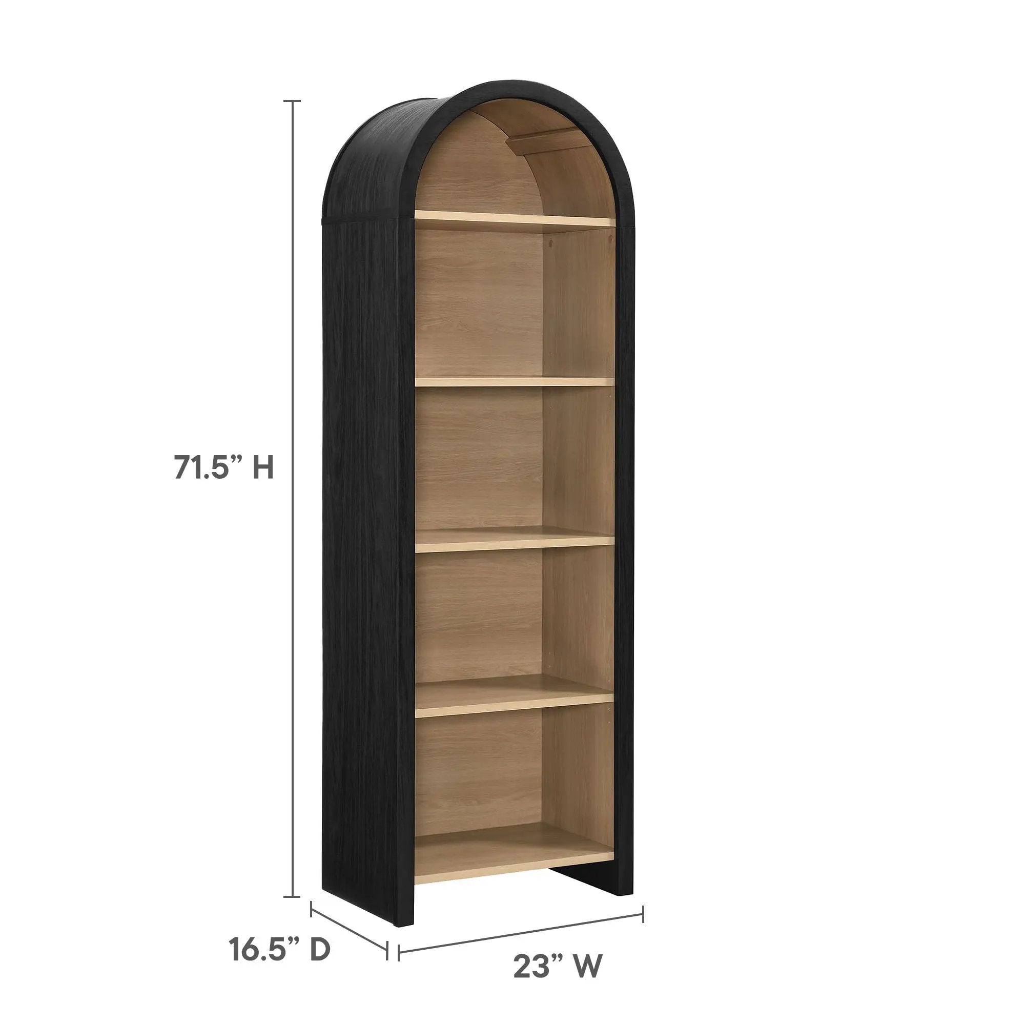 Evie Arched Narrow Bookcase Display Cabinet by Modway by HouseOfZazla