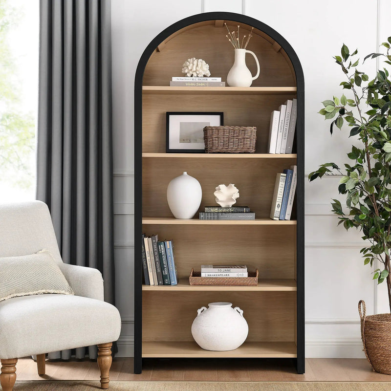 Evie Arched Wide Bookcase Display Cabinet by Modway by HouseOfZazla