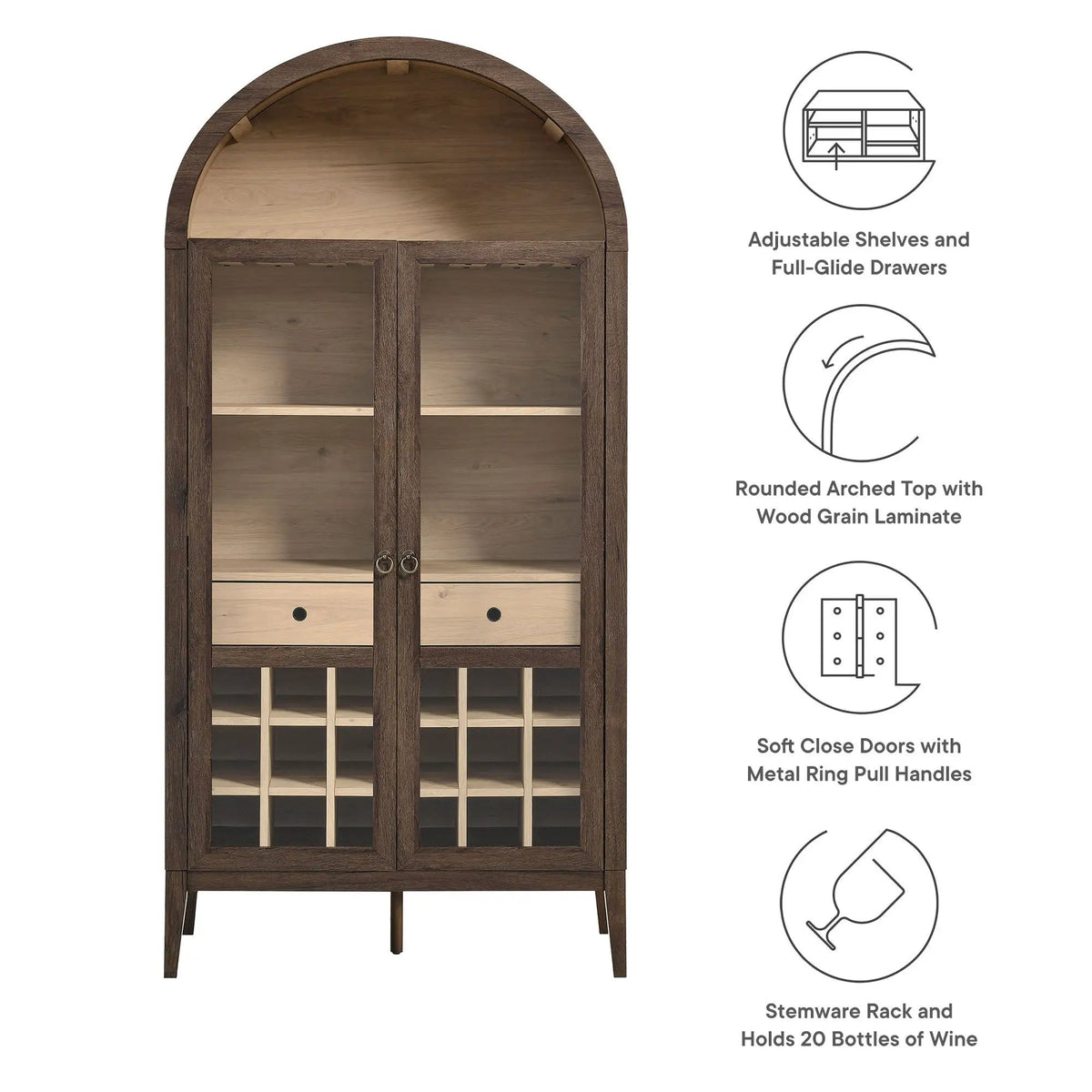Nolan Arched Bar Cabinet by Modway by HouseOfZazla