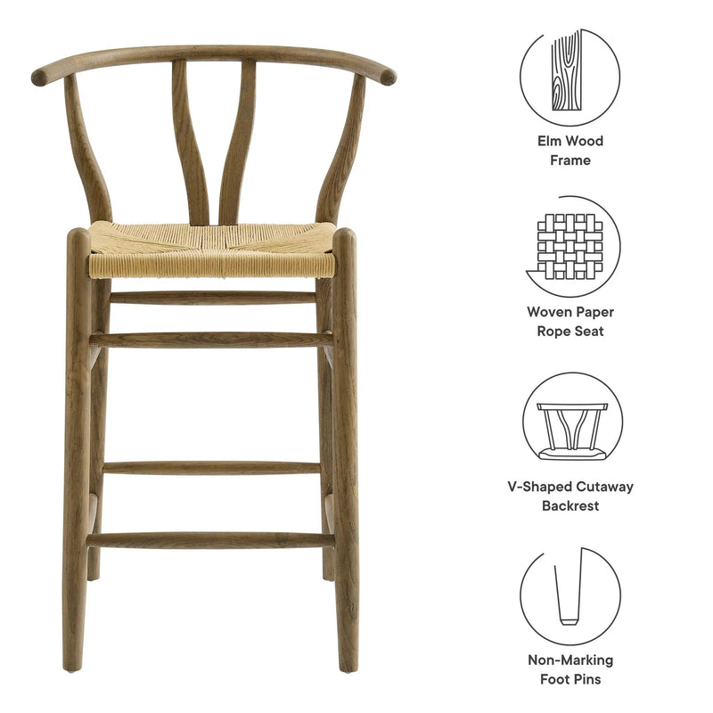 Amish Wood Counter Stool by Modway by HouseOfZazla