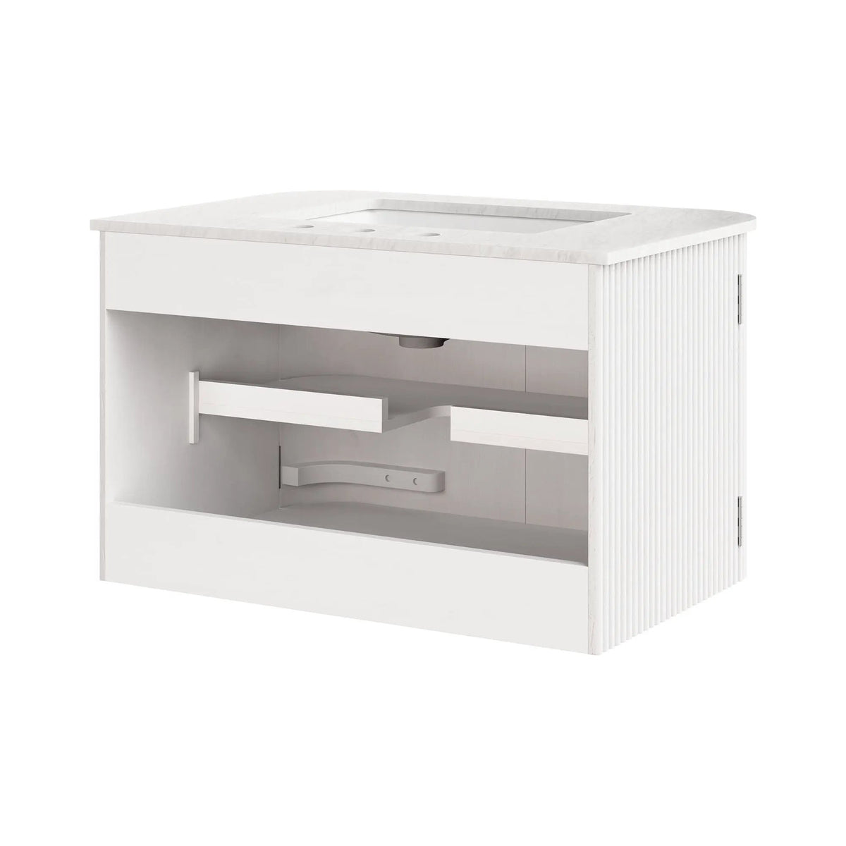 Zia 30" Wall-Mount Bathroom Vanity with Marble Sink by HouseOfZazla
