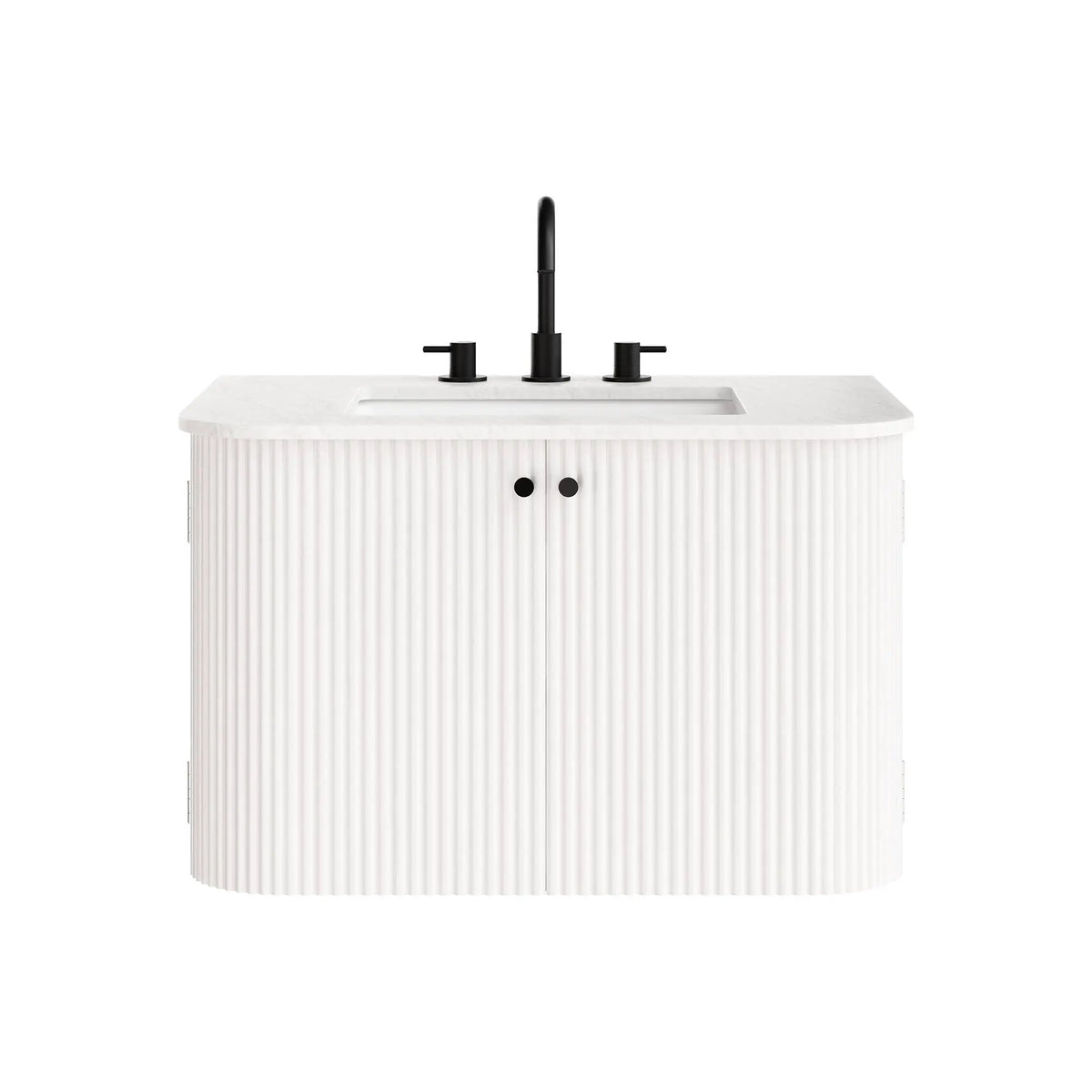 Zia 30" Wall-Mount Bathroom Vanity with Marble Sink by HouseOfZazla