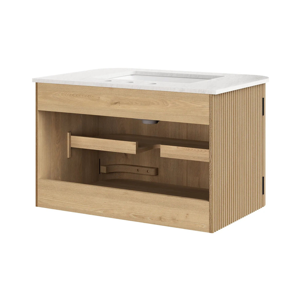 Zia 30" Wall-Mount Bathroom Vanity with Marble Sink by HouseOfZazla