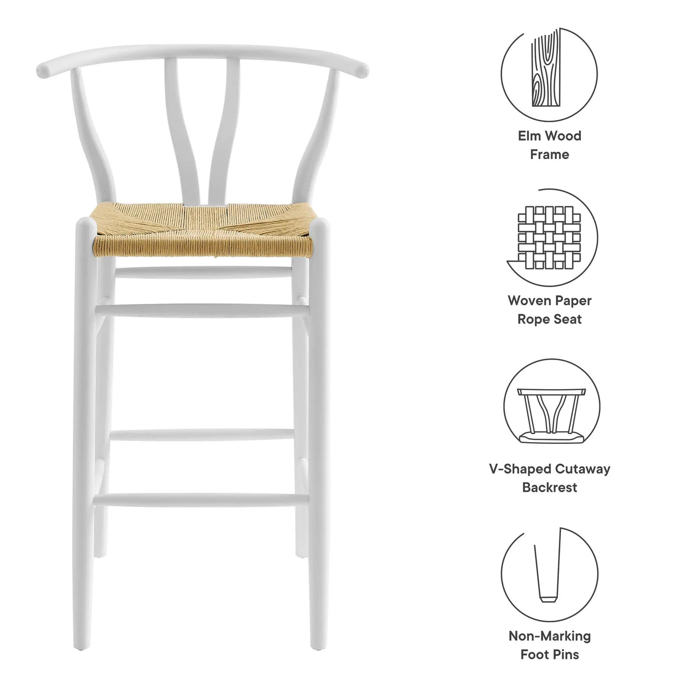 Amish Wood Bar Stool by Modway by HouseOfZazla