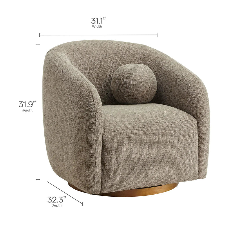 Holland Swivel Chenille Fabric Armchair by Modway by HouseOfZazla