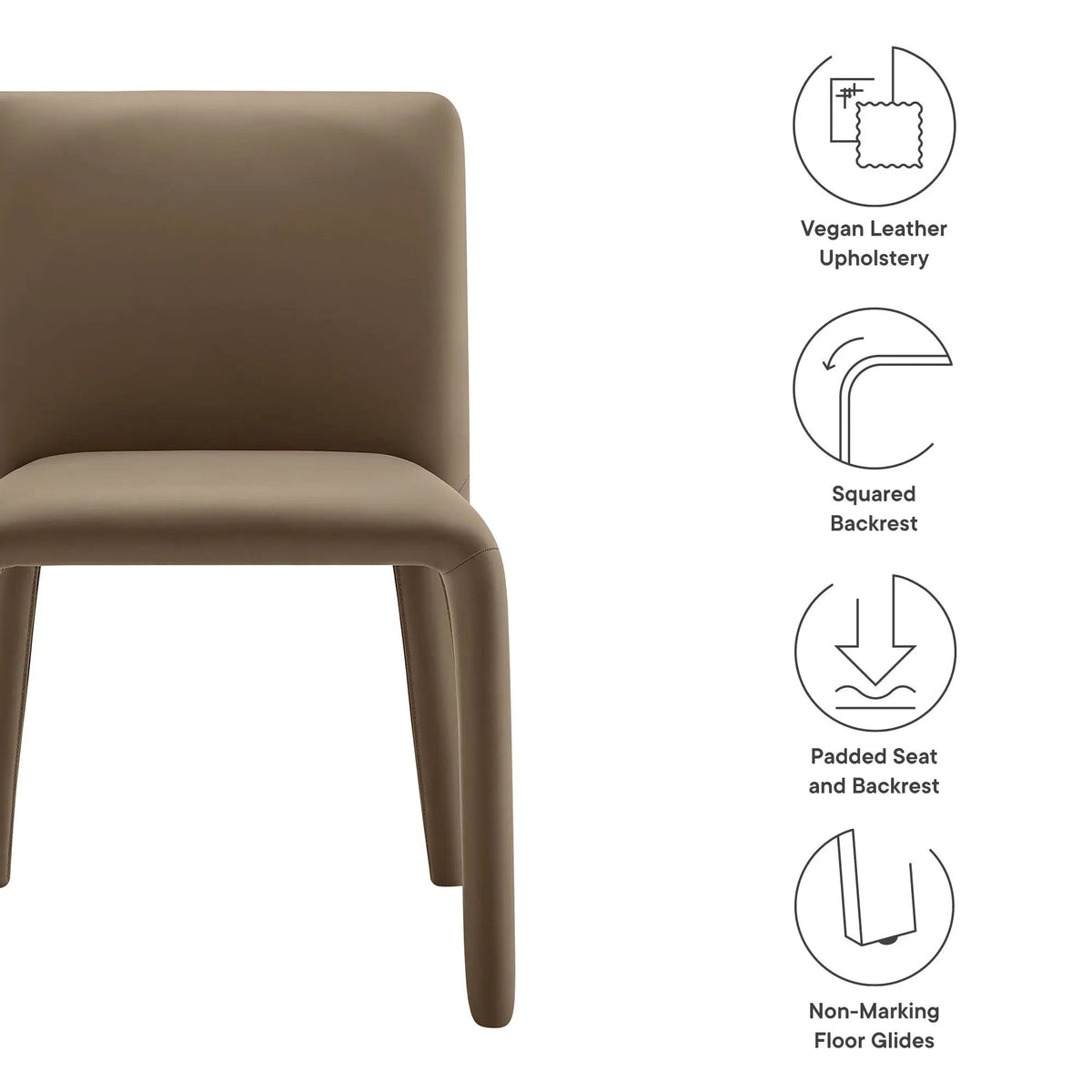 Rhodes Vegan Leather Upholstered Dining Chair by Modway by HouseOfZazla