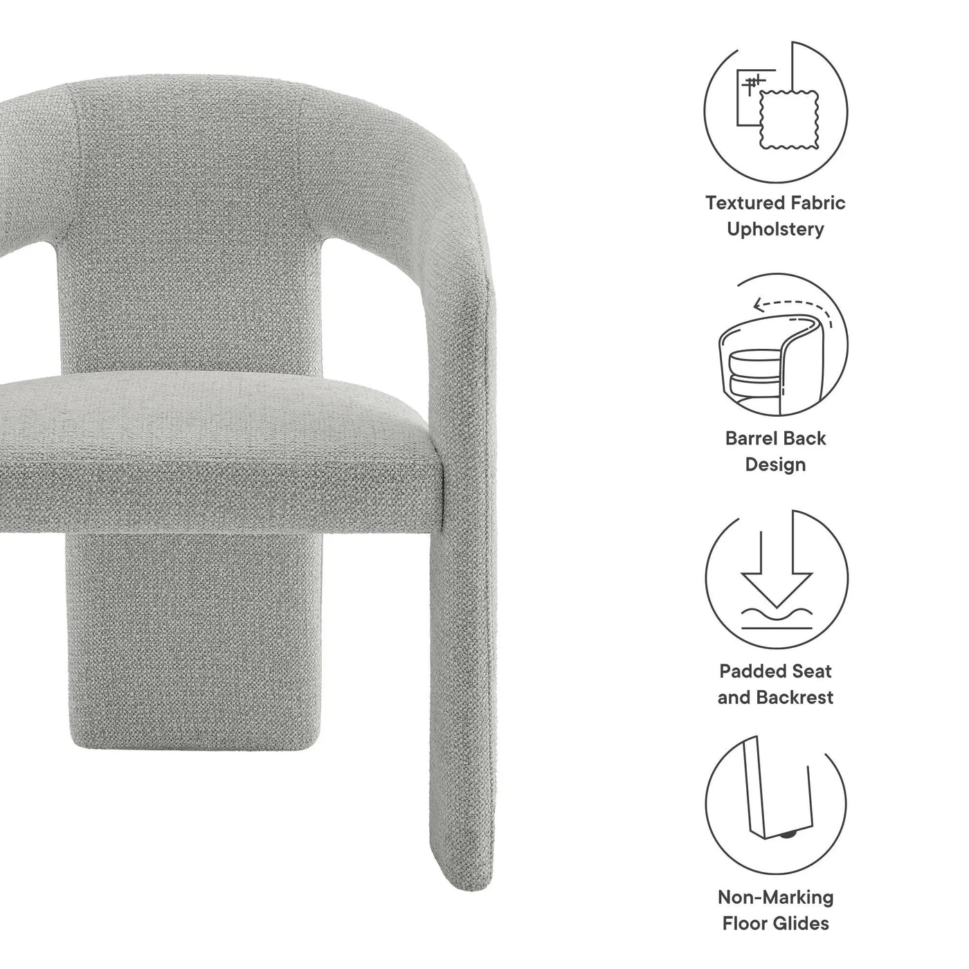 Oslo Barrel Fabric Upholstered Dining Accent Chair by Modway by HouseOfZazla