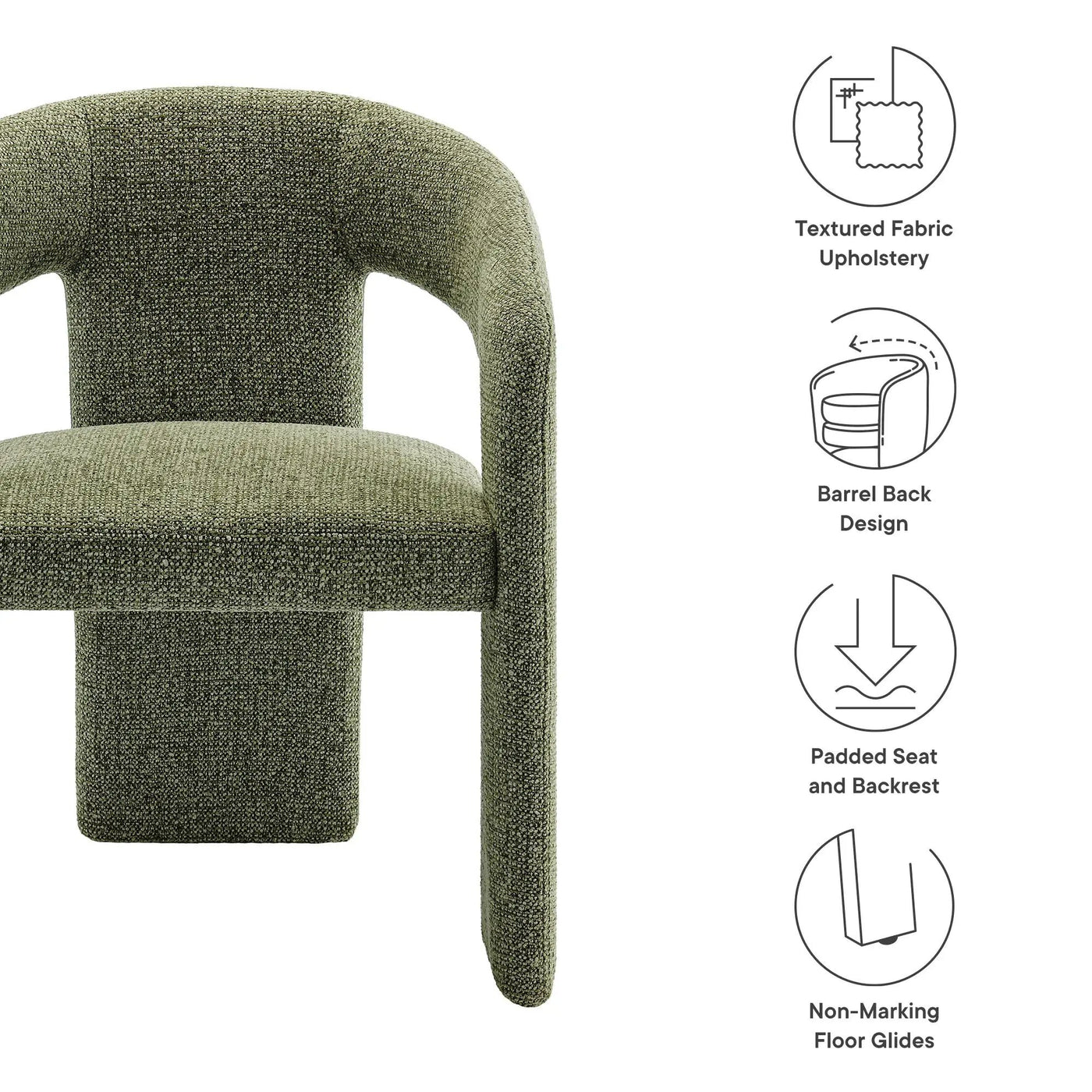 Oslo Barrel Fabric Upholstered Dining Accent Chair by Modway by HouseOfZazla