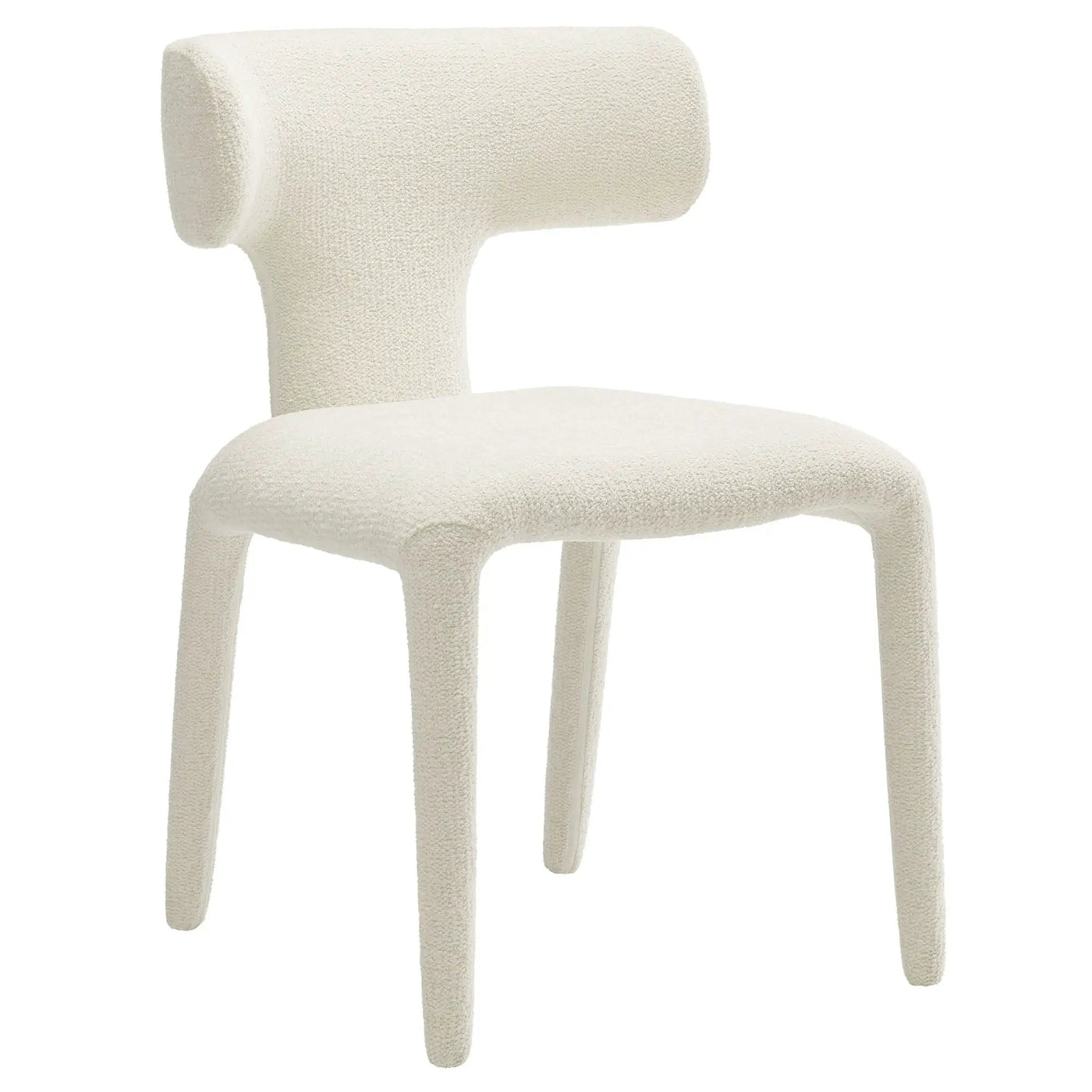 Stellan Curved Back Boucle Upholstered Dining Chair Set of 2 by HouseOfZazla