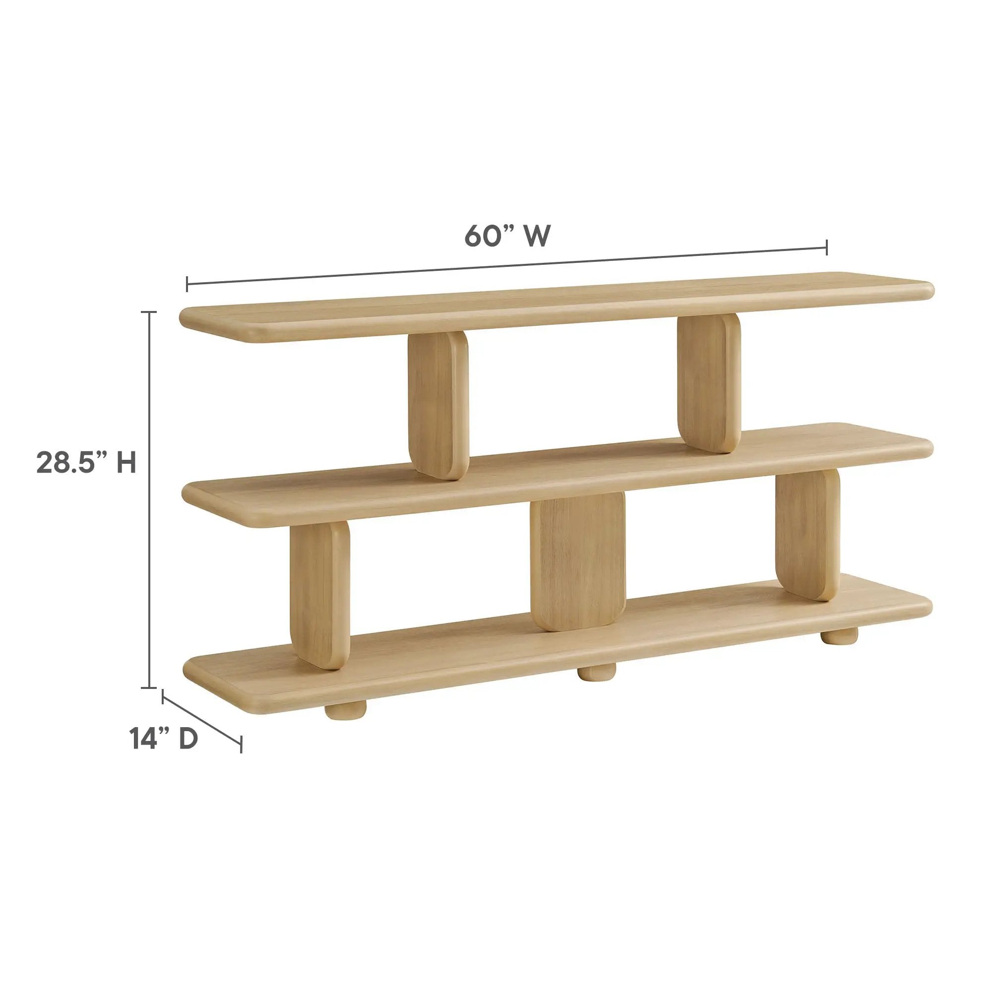 Lyle Sculptural 2-Tier Bookshelf by Modway by HouseOfZazla