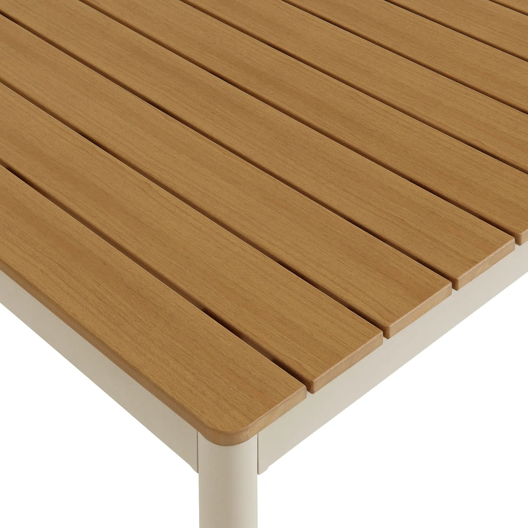 Finn 71" Outdoor Patio Aluminum Dining Table with Faux Wood Top by HouseOfZazla