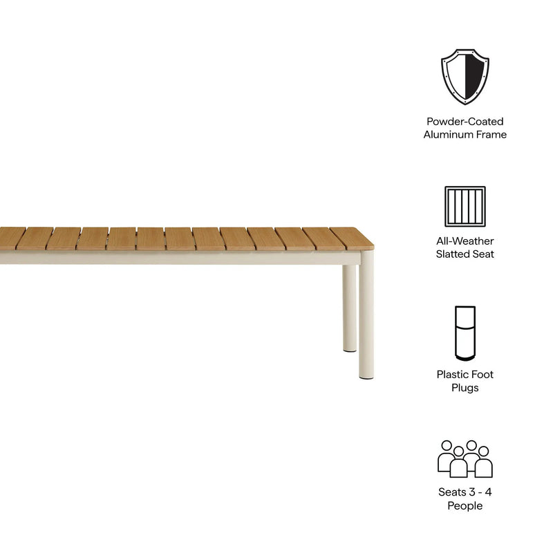 Finn Outdoor Patio Aluminum Bench Set of 2 by Modway by HouseOfZazla
