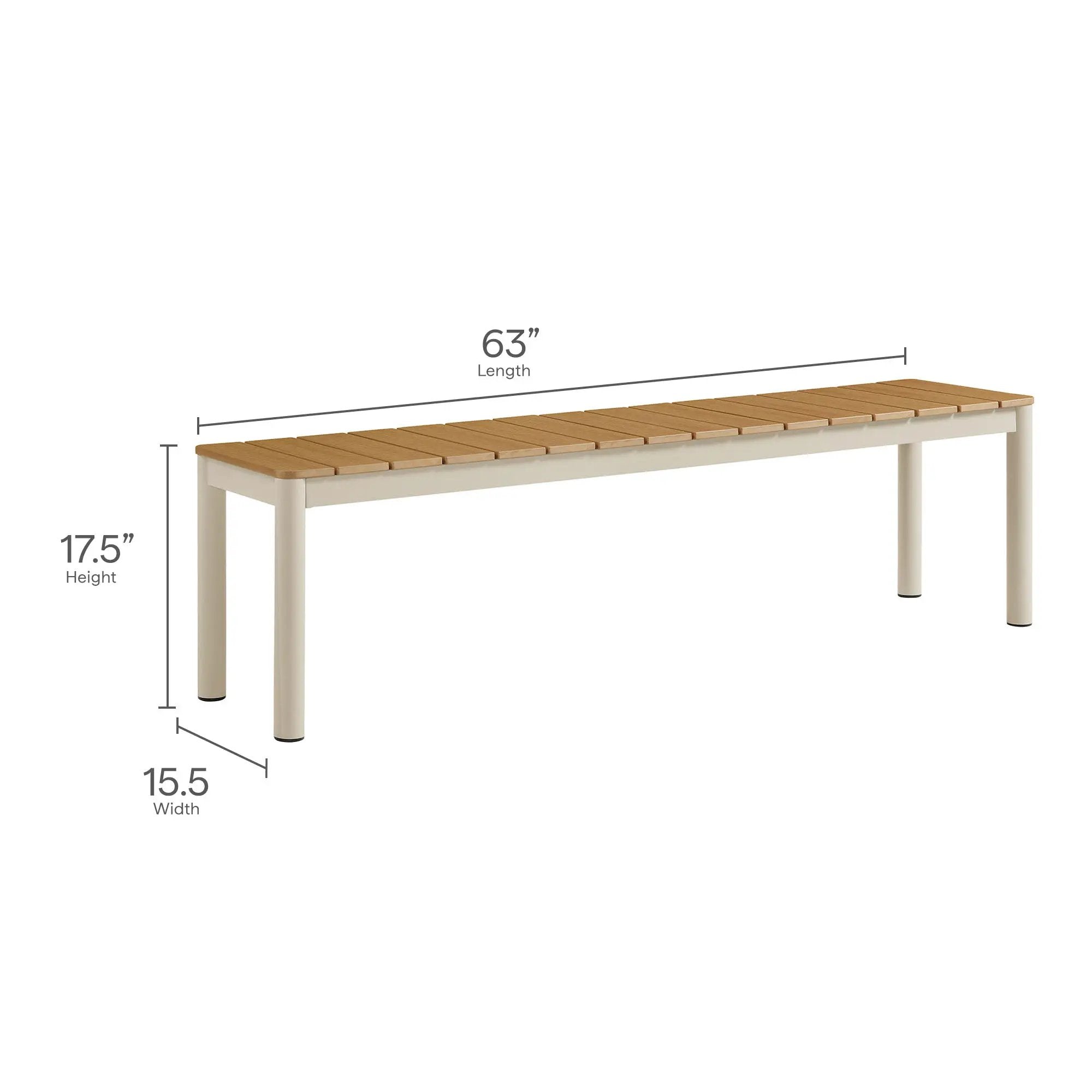 Finn Outdoor Patio Aluminum Bench Set of 2 by Modway by HouseOfZazla