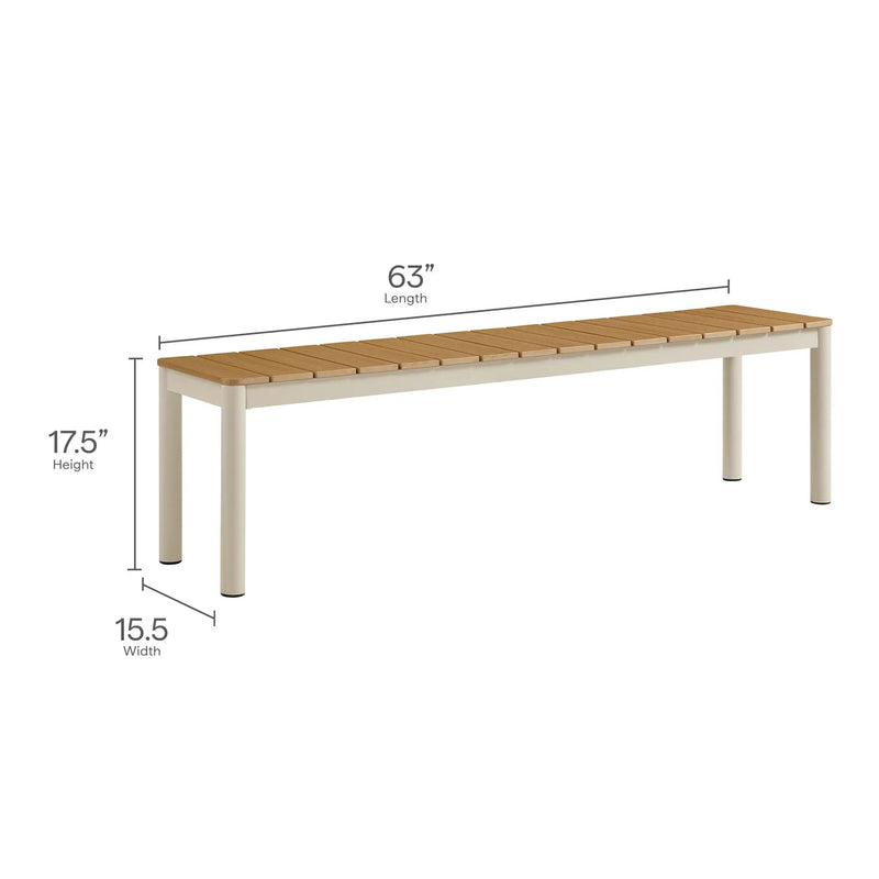 Finn Outdoor Patio Aluminum Bench Set of 2 by Modway by HouseOfZazla