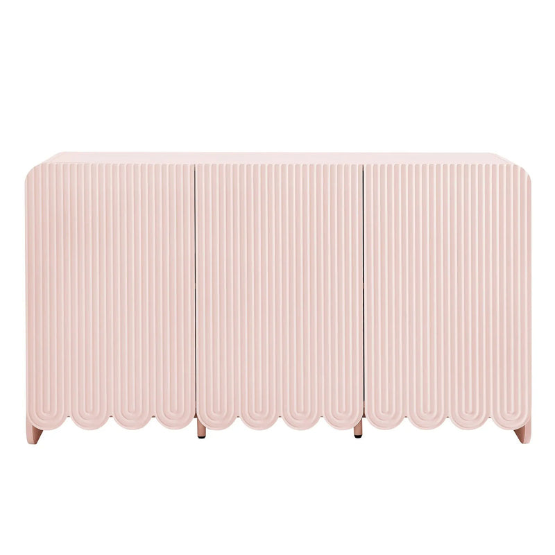 Dahlia Fluted and Scalloped Sideboard Storage Cabinet by HouseOfZazla