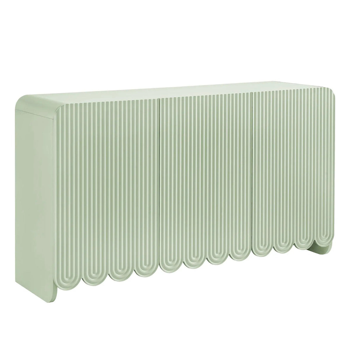 Dahlia Fluted and Scalloped Sideboard Storage Cabinet by HouseOfZazla