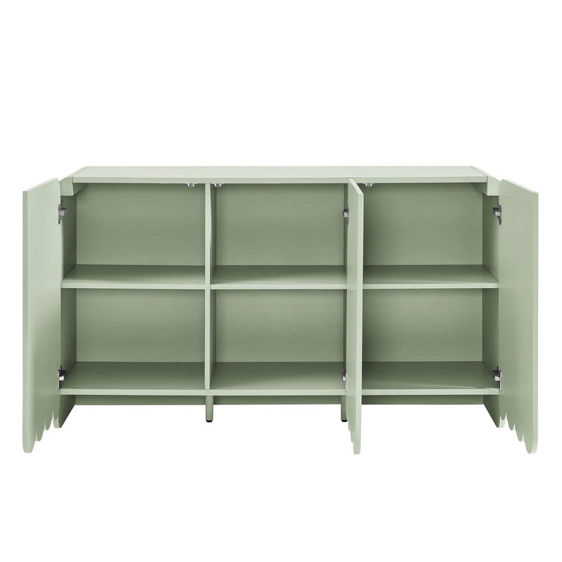 Dahlia Fluted and Scalloped Sideboard Storage Cabinet by HouseOfZazla