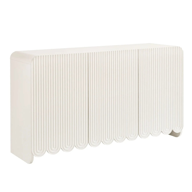 Dahlia Fluted and Scalloped Sideboard Storage Cabinet by HouseOfZazla