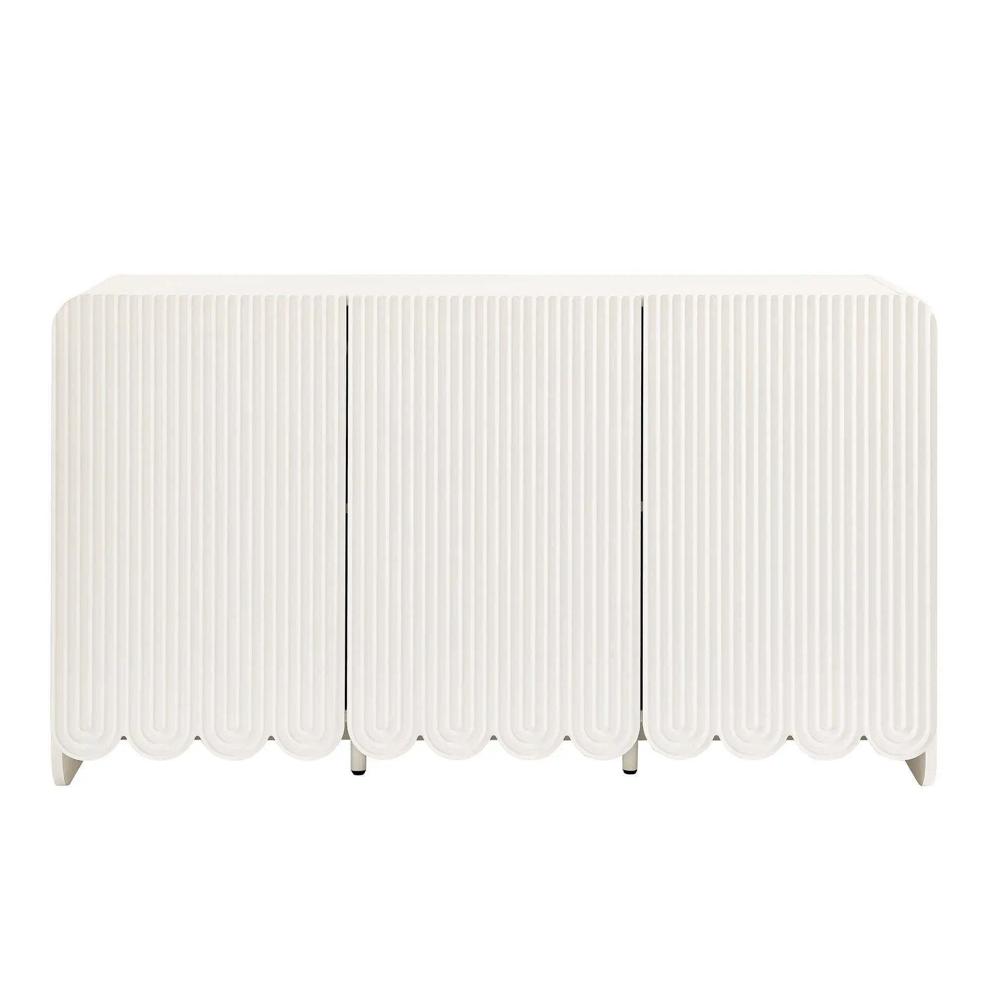 Dahlia Fluted and Scalloped Sideboard Storage Cabinet by HouseOfZazla