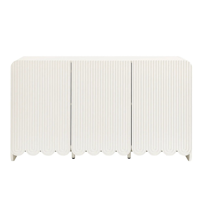 Dahlia Fluted and Scalloped Sideboard Storage Cabinet by HouseOfZazla