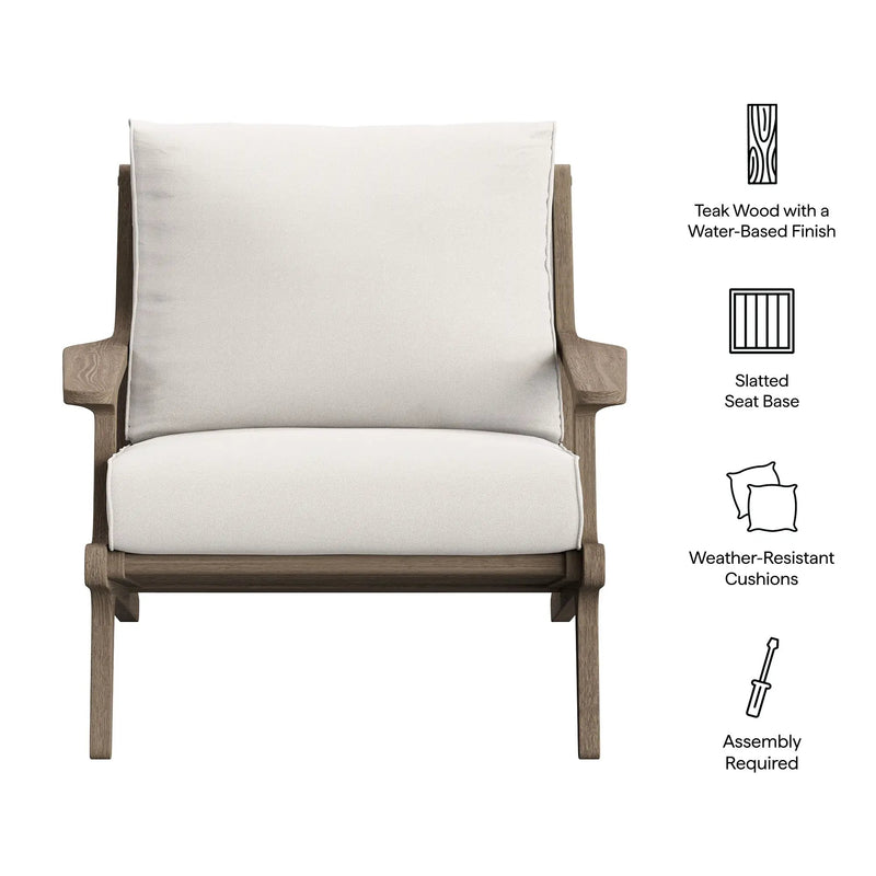 Saratoga Outdoor Patio Teak Wood Armchair by Modway by HouseOfZazla