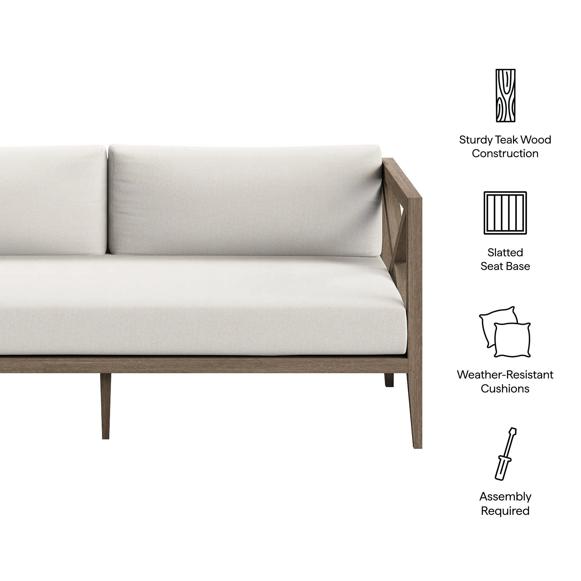 Northlake Outdoor Patio Teak Loveseat by Modway by HouseOfZazla