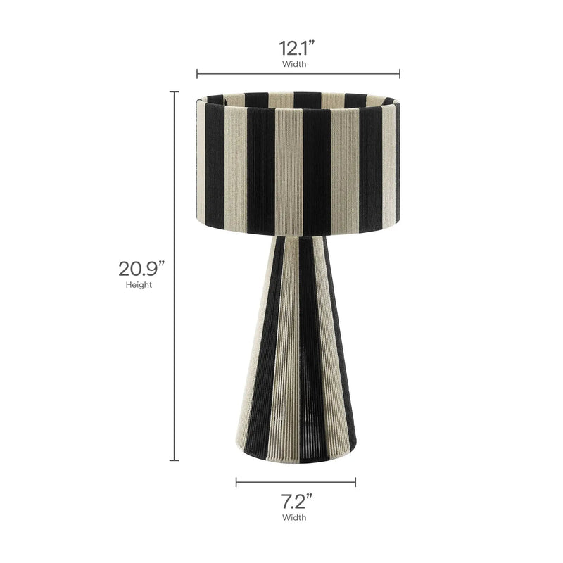 Renae Handwoven Cotton Thread Striped Table Lamp by Modway by HouseOfZazla
