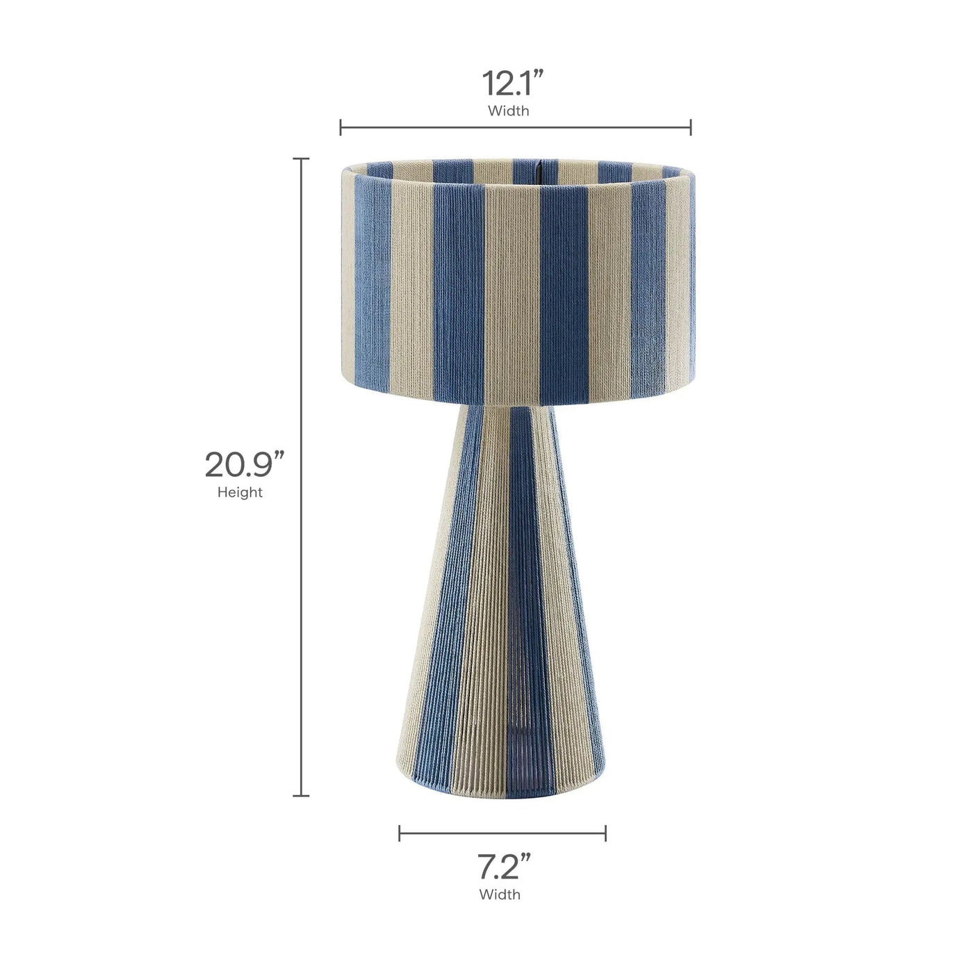 Renae Handwoven Cotton Thread Striped Table Lamp by Modway by HouseOfZazla