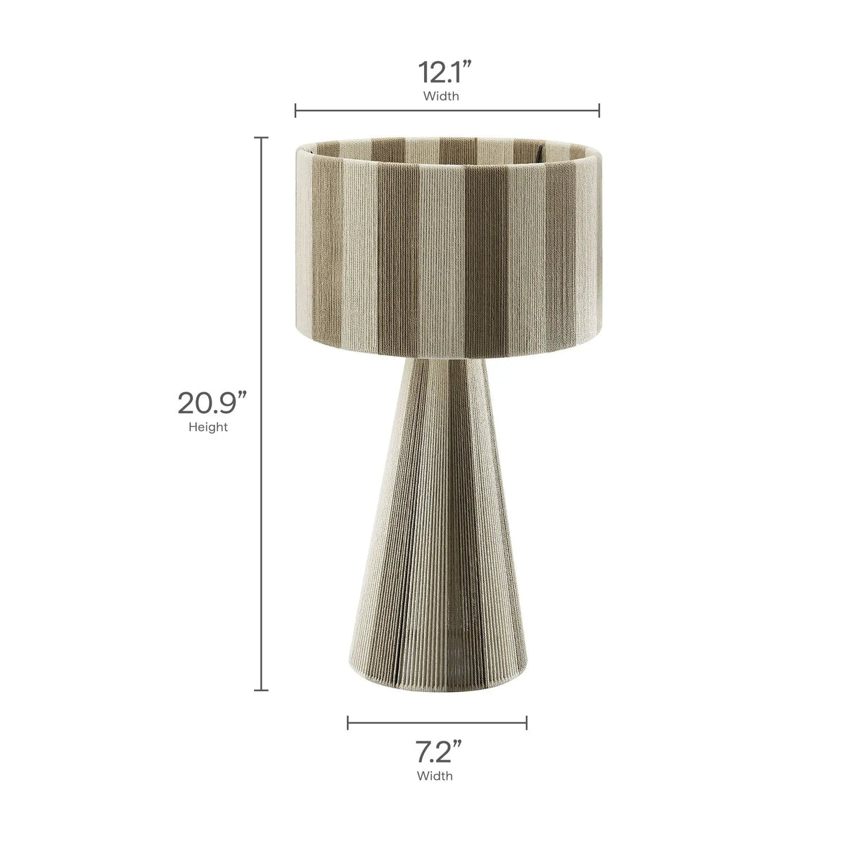 Renae Handwoven Cotton Thread Striped Table Lamp by Modway by HouseOfZazla