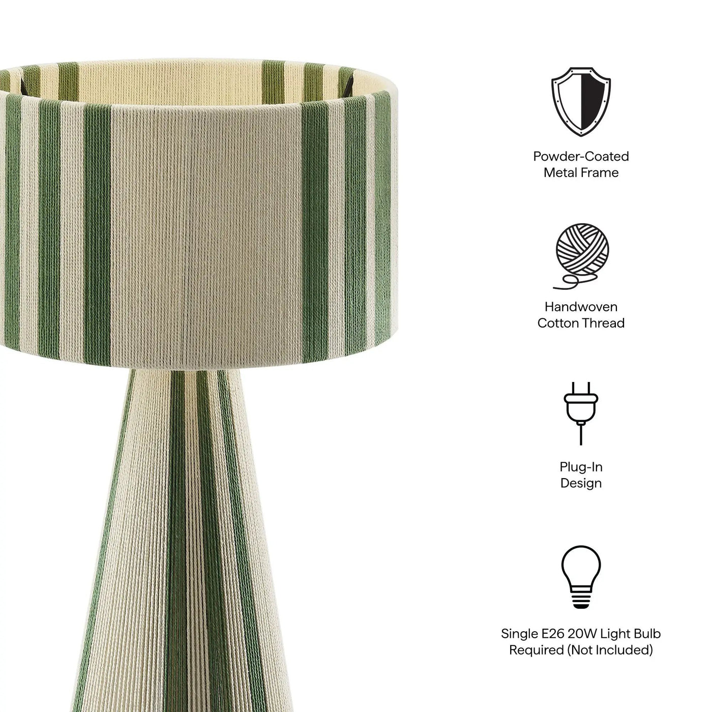 Gia Handwoven Cotton Thread Table Lamp by Modway by HouseOfZazla