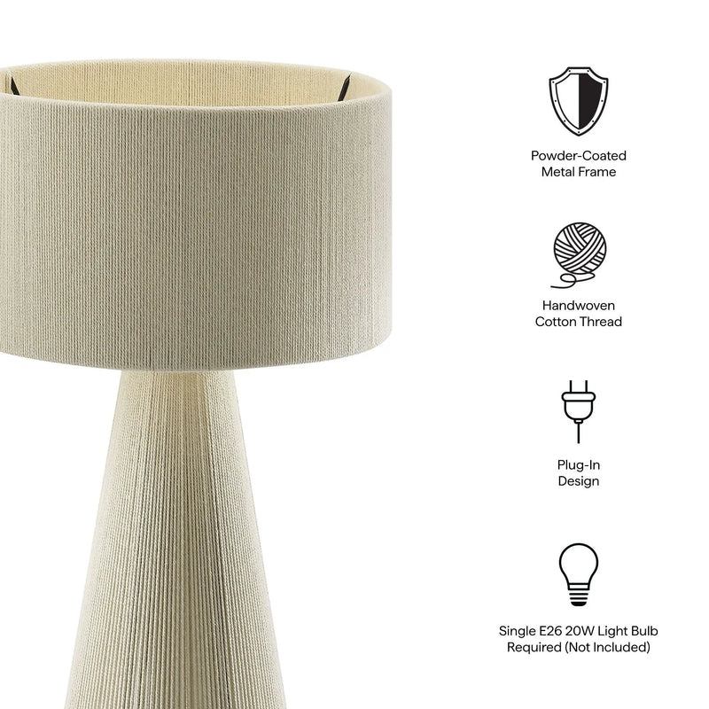 Gia Handwoven Cotton Thread Table Lamp by Modway by HouseOfZazla