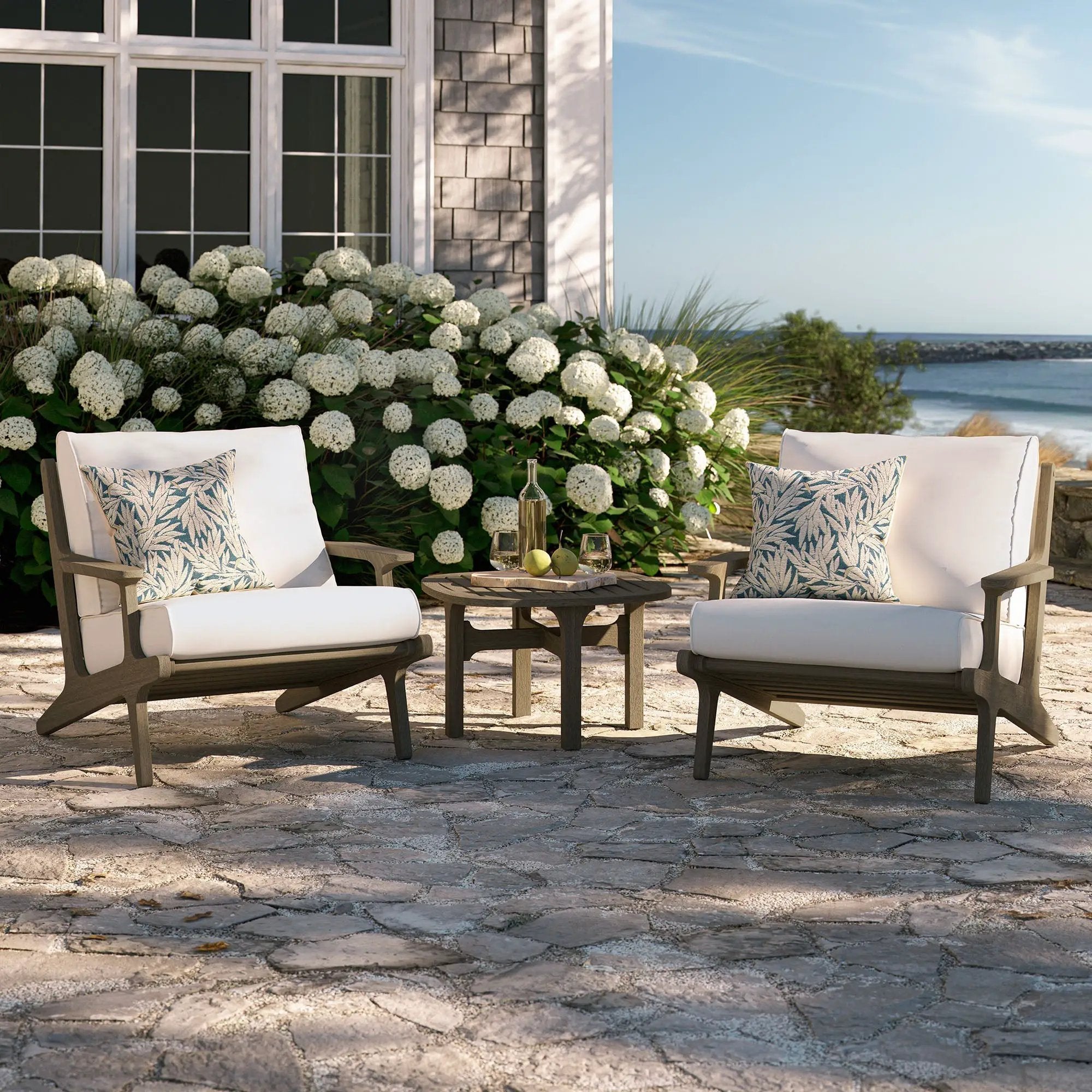 Saratoga 3-Piece Outdoor Patio Teak Wood Furniture Set by HouseOfZazla