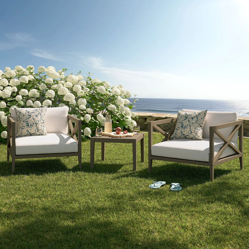 Northlake 3-Piece Outdoor Patio Teak Wood Furniture Set by HouseOfZazla