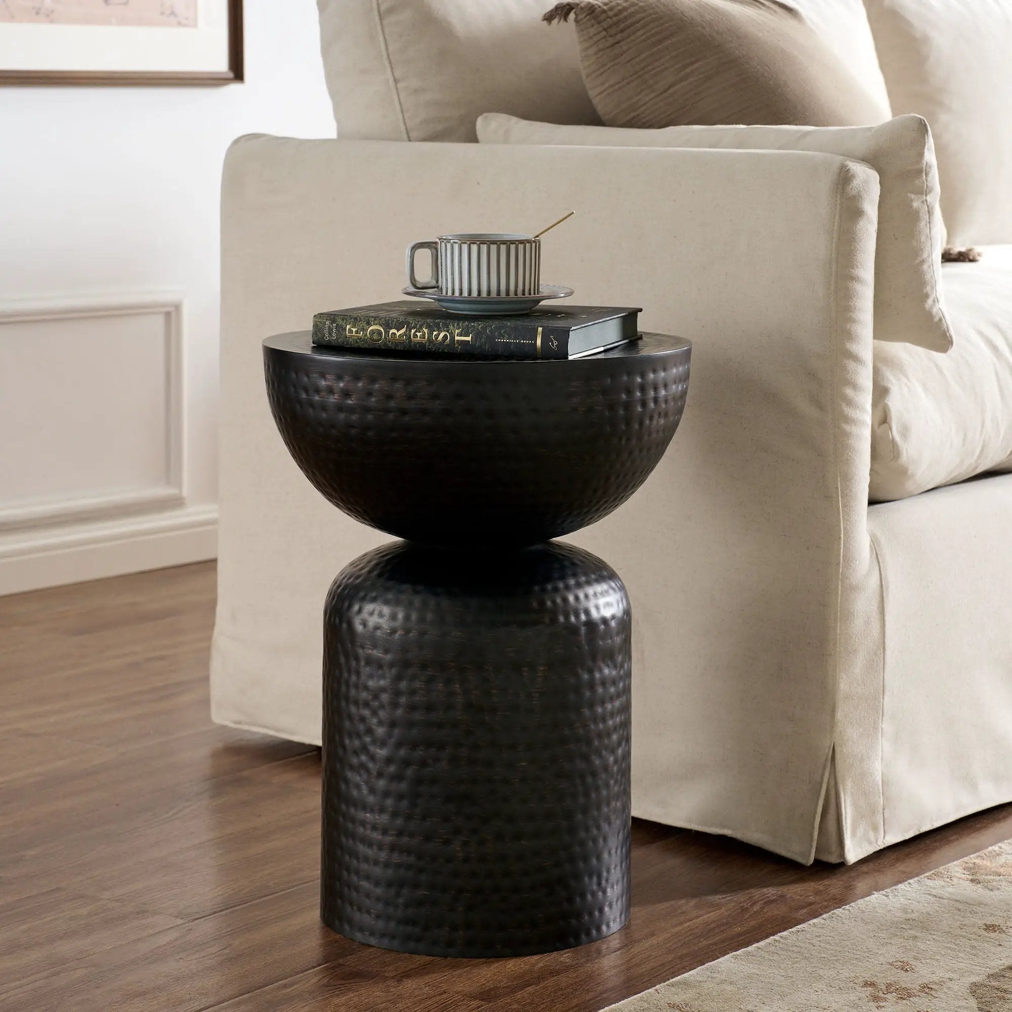 Mella Metal Hammered Side Table by Modway by HouseOfZazla