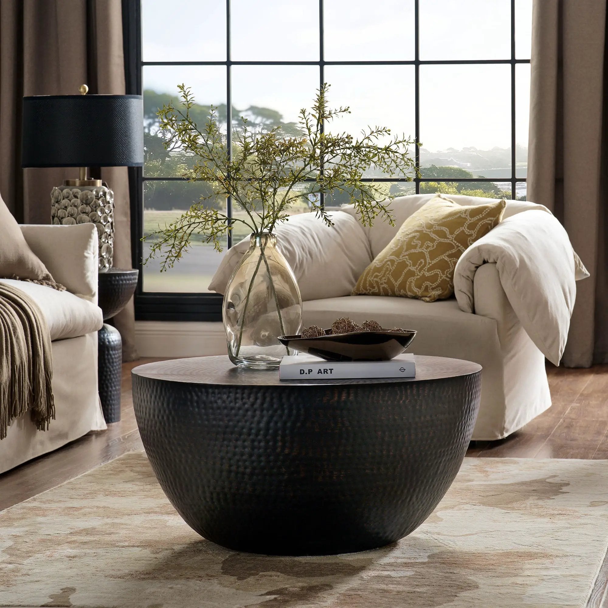 Mella 32 Inch Metal Hammered Coffee Table by Modway by HouseOfZazla