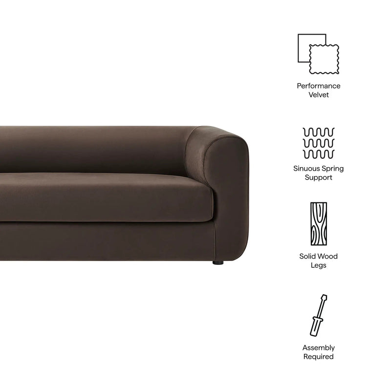 Leif 89" Performance Velvet Upholstered Sofa by Modway by HouseOfZazla