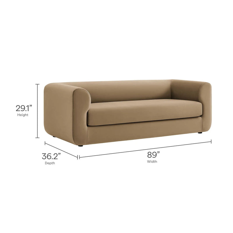 Leif 89" Performance Velvet Upholstered Sofa by Modway by HouseOfZazla