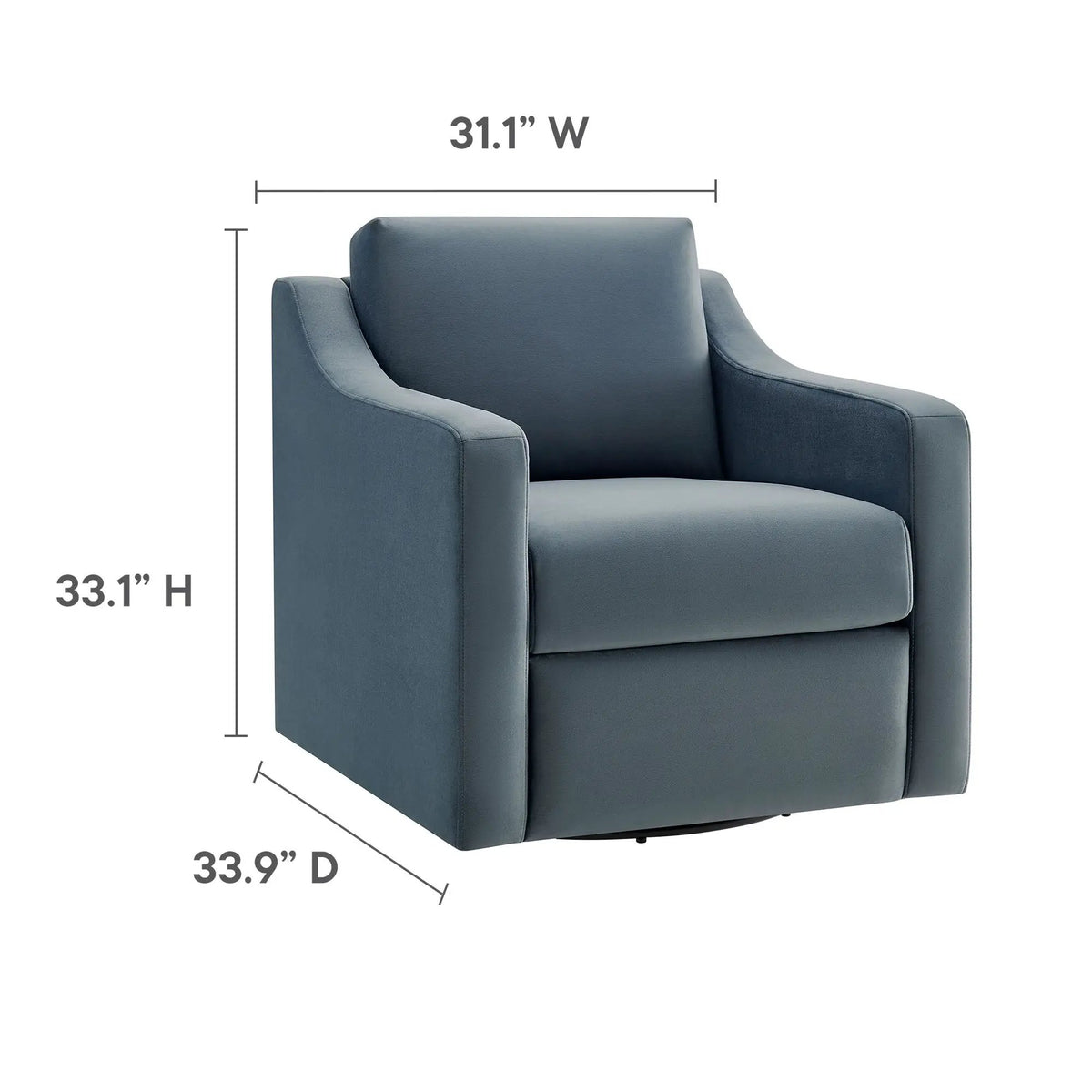 Liora Performance Velvet Swivel Armchair by Modway by HouseOfZazla