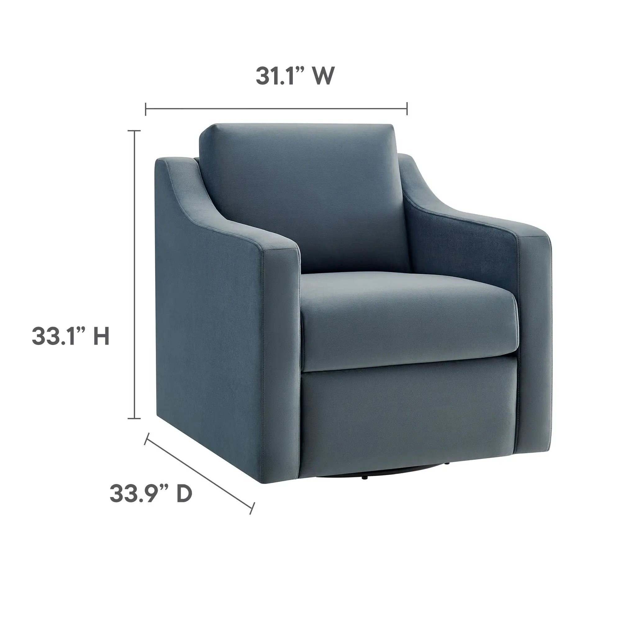 Liora Performance Velvet Swivel Armchair by Modway by HouseOfZazla