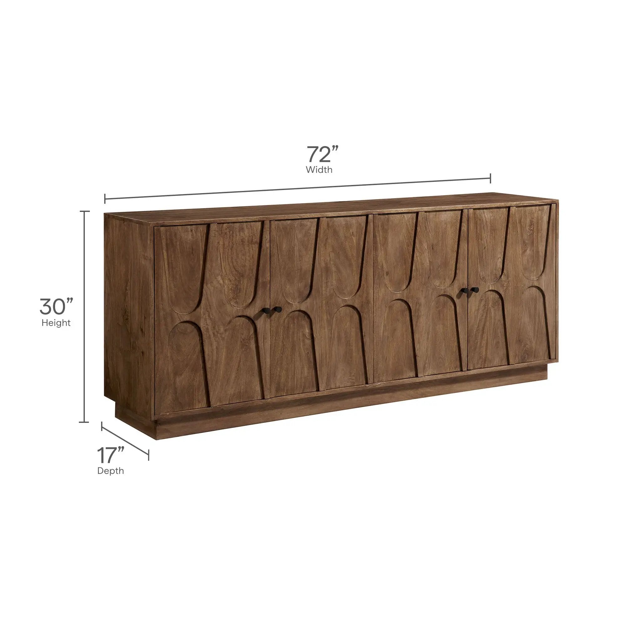 Veda 72" Mango Wood Sideboard Cabinet by Modway by HouseOfZazla