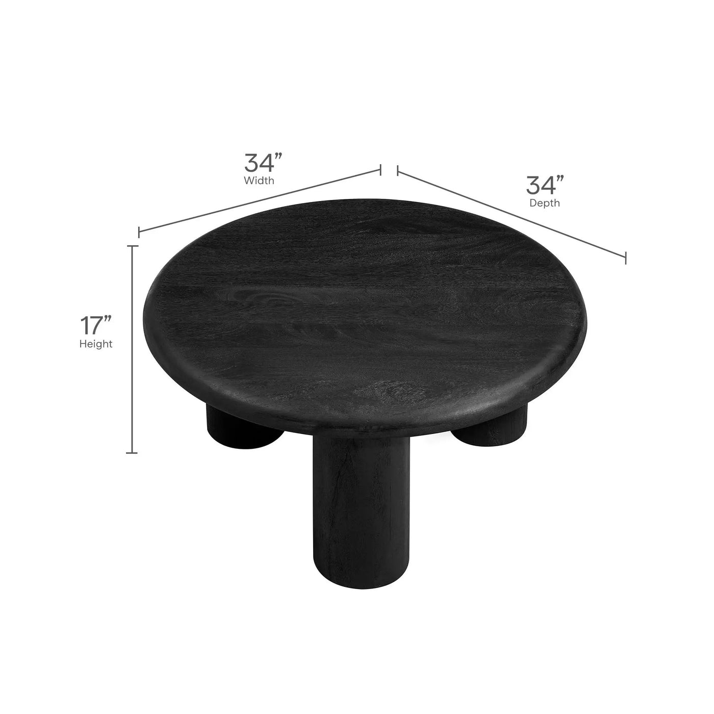 Mavina Round Mango Wood Coffee Table by Modway by HouseOfZazla