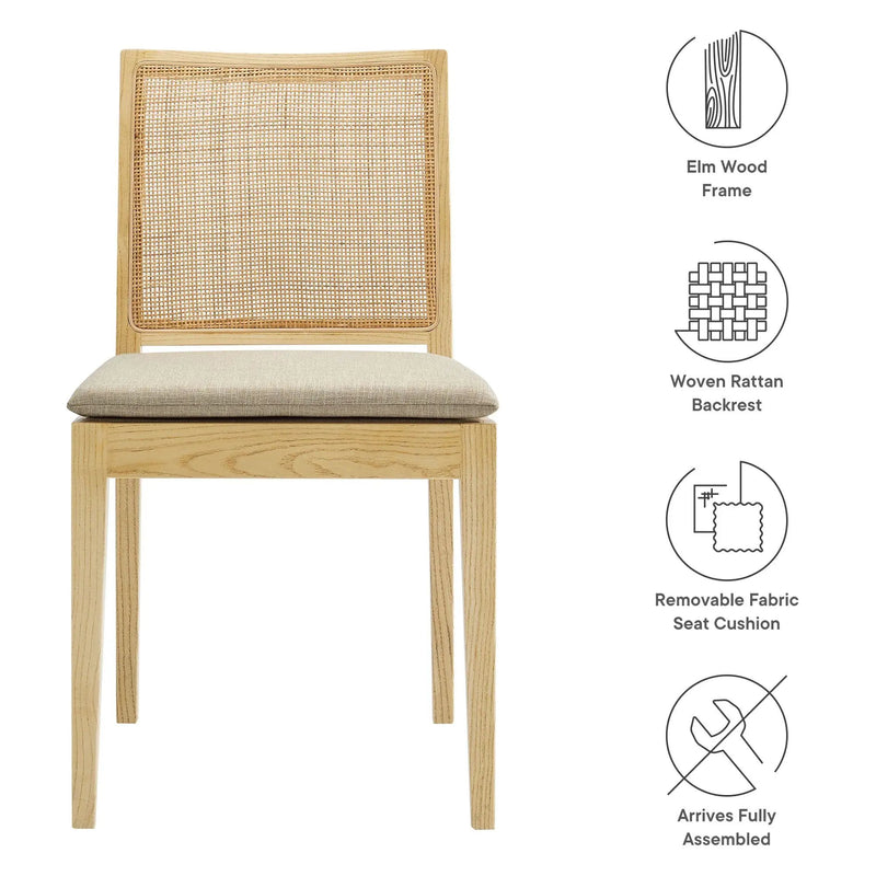 Ovard Wood and Rattan Dining Chair by Modway by HouseOfZazla