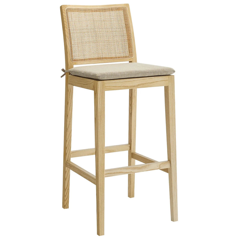 Ovard Wood and Rattan Bar Stool by Modway by HouseOfZazla