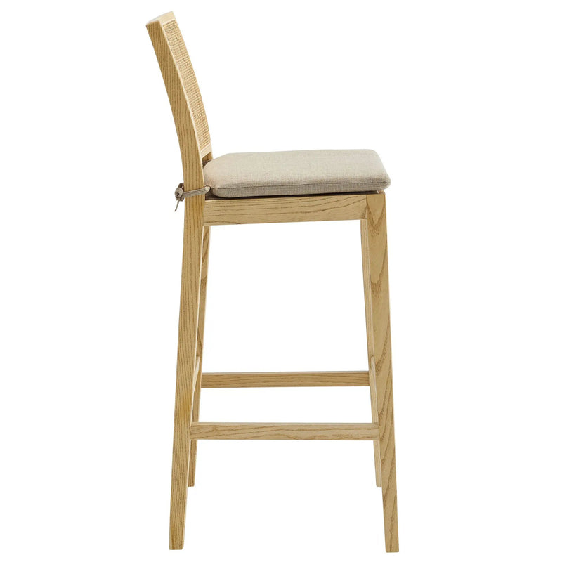 Ovard Wood and Rattan Bar Stool by Modway by HouseOfZazla