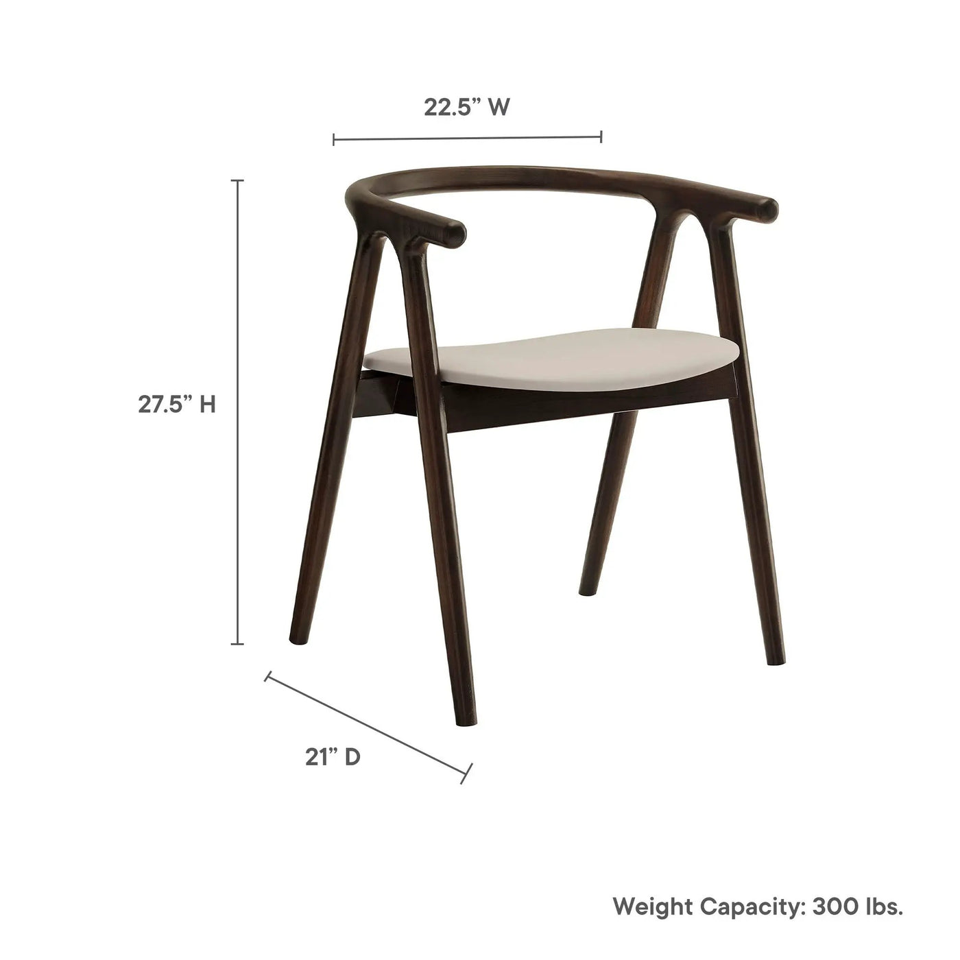 Henry Vegan Leather and Wood Dining Chair by HouseOfZazla